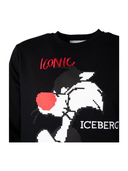 Bluza z okrągłym dekoltem klasyczna Iceberg czarna
