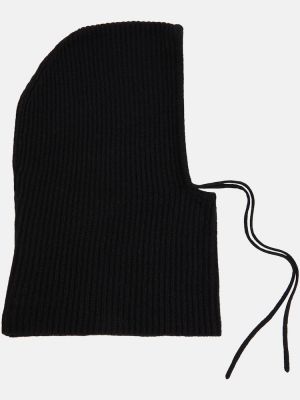 Кашмирена шапка Yves Salomon черно