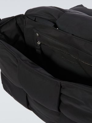 Плетени чанта през рамо Bottega Veneta черно