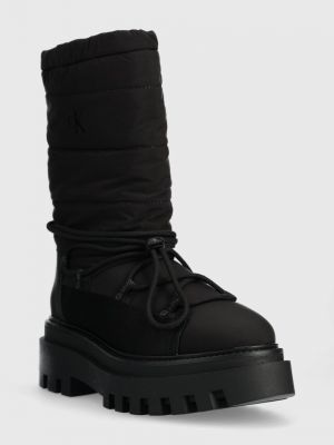 Škornji iz najlona Calvin Klein Jeans črna