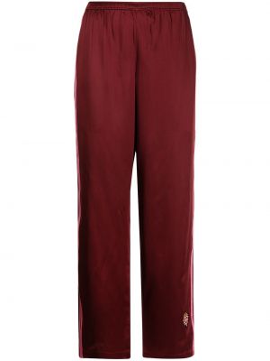 Pruhované hedvábné kalhoty Morgan Lane - červená