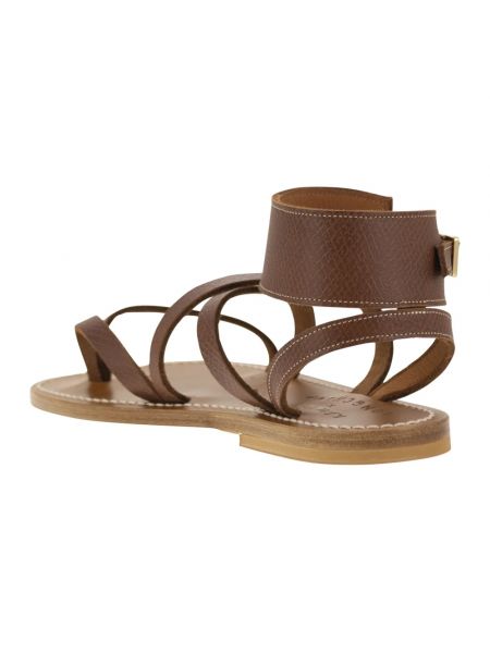 Sandalias de cuero Longchamp marrón