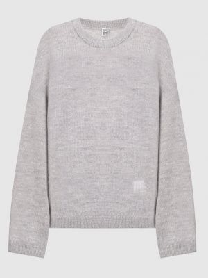 Вовняний светр з альпаки Toteme сірий