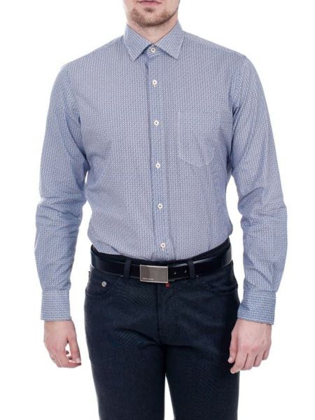 Рубашка с длинным рукавом Pierre Cardin голубая
