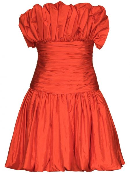 Mini vestido con volantes Carolina Herrera naranja