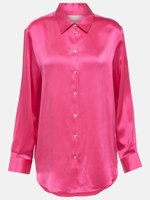 Μεταξωτό πουκάμισο Asceno ροζ
