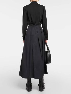 Plisované dlouhá sukně 's Max Mara černé