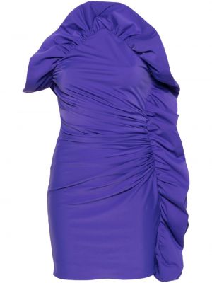 Mini šaty s volánmi P.a.r.o.s.h. fialová