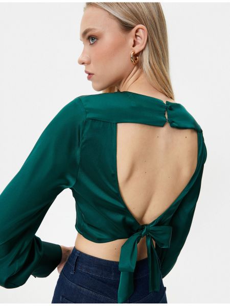 Памучна сатенена блуза Koton