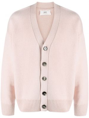 Cardigan en tricot Ami Paris rose