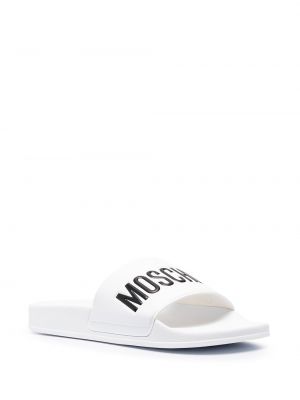 Sandale mit print Moschino weiß