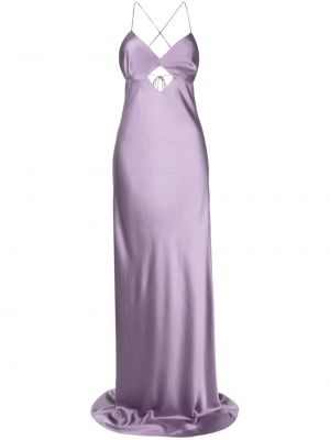 Selyem hosszú ruha Michelle Mason lila