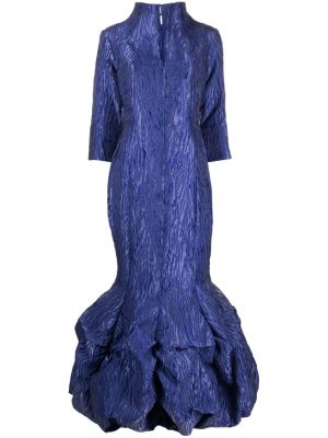 Жакардова коктейлна рокля Baruni синьо