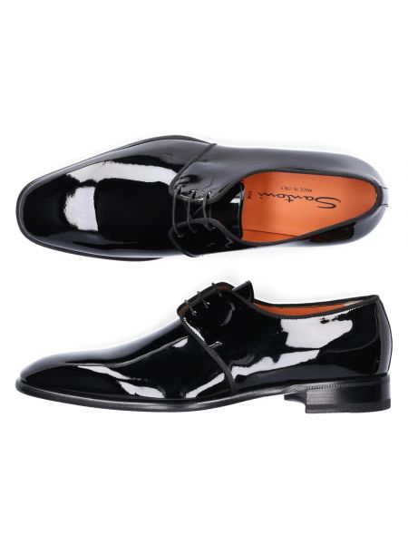 Zapatos derby de cuero Santoni negro