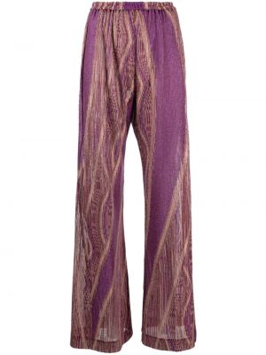 Pantalon à imprimé Forte Forte violet