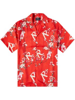 Рубашка в цветочек Represent красная