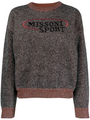 Памучен пуловер бродиран Missoni