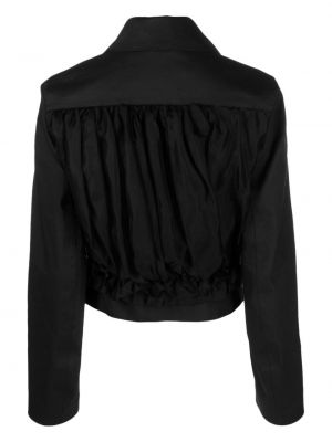 Drapovaná hedvábná bunda Cecilie Bahnsen černá