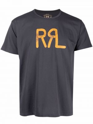 T-shirt mit print Ralph Lauren Rrl blau