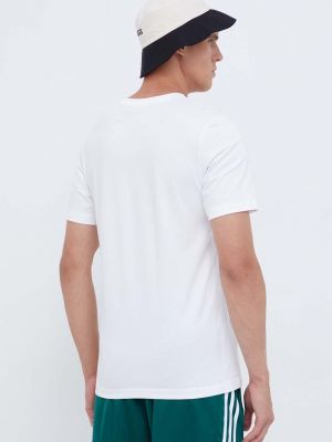 Bavlněné tričko s potiskem Adidas bílé