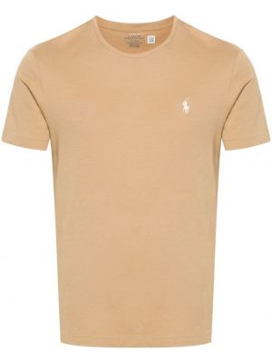 T-shirt en coton en coton Polo Ralph Lauren marron