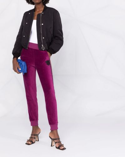 Pantalones de chándal de terciopelo‏‏‎ Just Cavalli violeta
