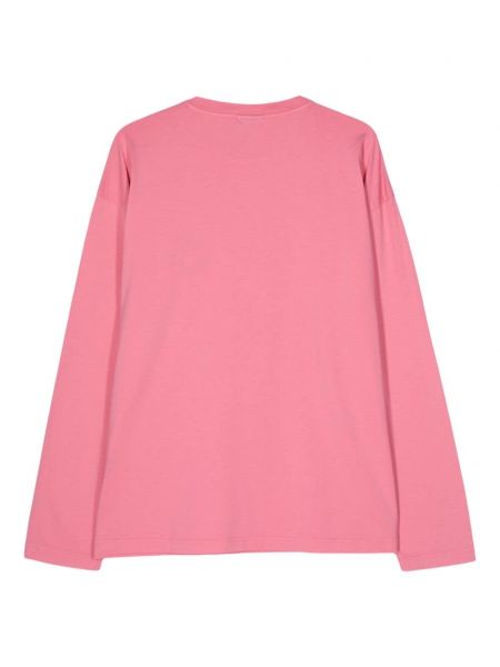 Bavlněné tričko s výšivkou Bluemarble růžové