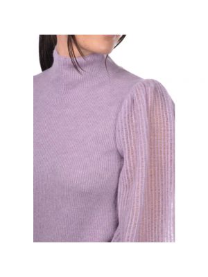 Jersey cuello alto de alpaca de tela jersey Paolo Fiorillo Capri violeta
