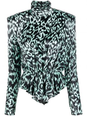 Bluse mit print mit leopardenmuster Alexandre Vauthier