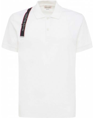 Camiseta de algodón Alexander Mcqueen blanco