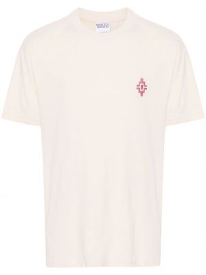Βαμβακερή μπλούζα με κέντημα Marcelo Burlon County Of Milan λευκό