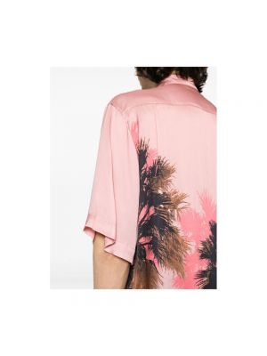 Camisa de raso con estampado Laneus rosa