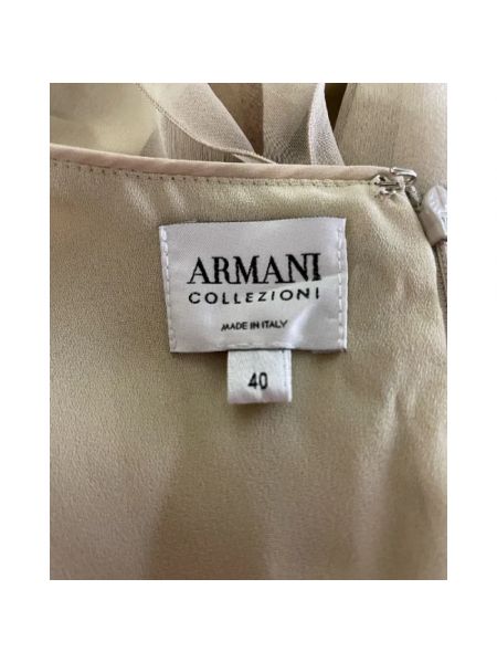 Vestido de seda Armani Pre-owned beige