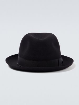 Plstěná čiapka Borsalino čierna