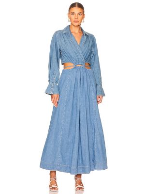Džínové šaty Jonathan Simkhai Standard, modrá