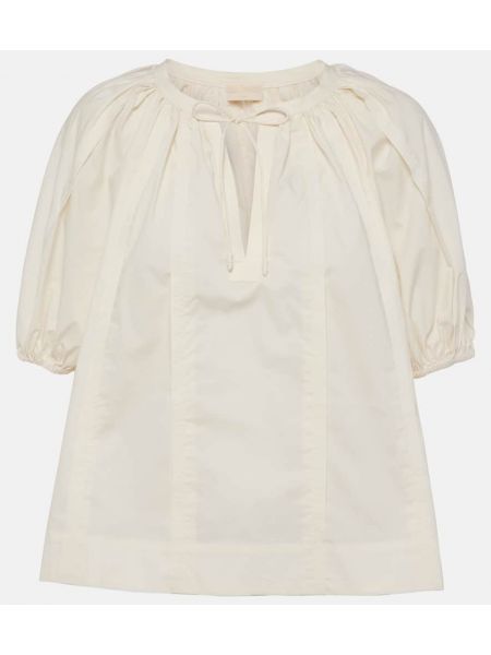 Bomull kort blus Ulla Johnson vit