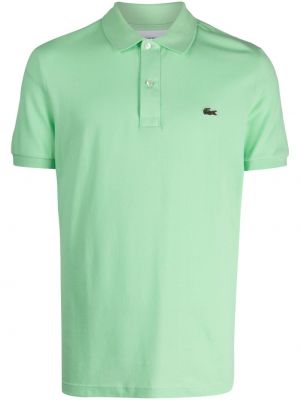 Памучна поло тениска Lacoste зелено