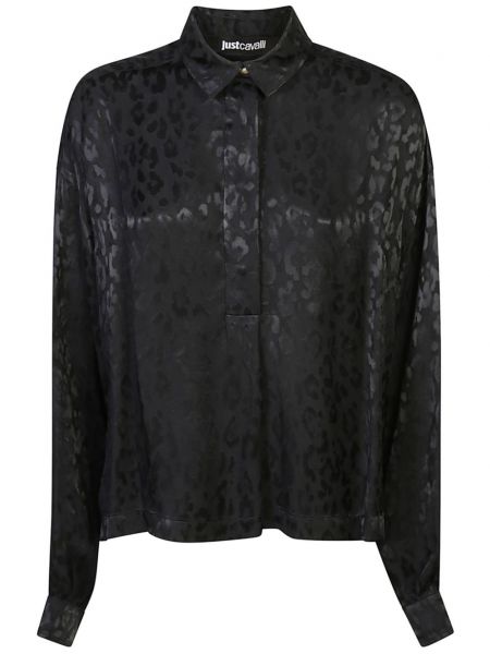 Skjorte i jacquard stof Just Cavalli sort