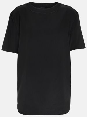 T-shirt en soie Joseph noir
