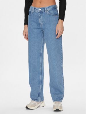 Laza szabású boyfriend farmer Calvin Klein Jeans kék