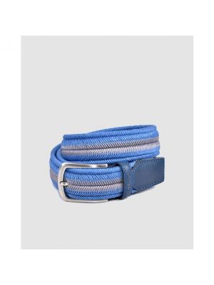 Cinturón de espiga con trenzado Olimpo azul