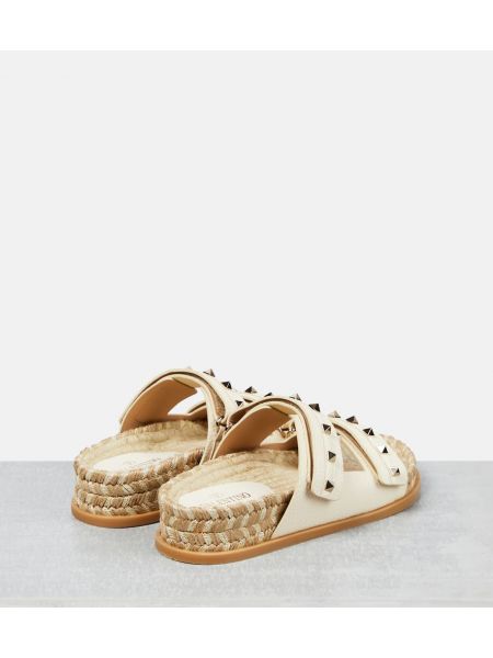 Kožne sandale Valentino Garavani bijela