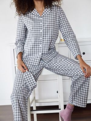 Pletené kockované pyžamo Xhan