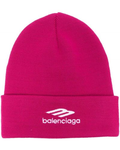 Čepice s výšivkou Balenciaga růžový