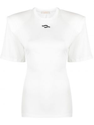 T-shirt brodé en coton Ssheena blanc