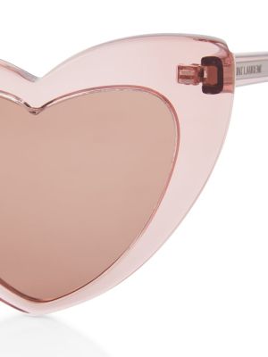 Слънчеви очила със сърца Saint Laurent розово