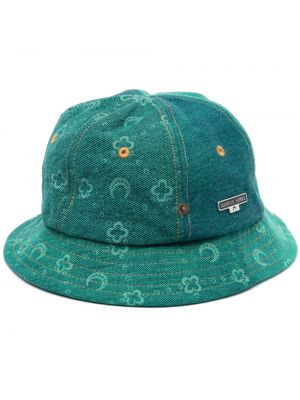 Zielona czapka z nadrukiem Marine Serre