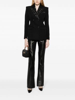 Woll blazer mit kristallen Versace schwarz
