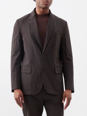 Шерстяной пиджак Dunhill коричневый