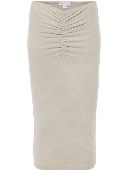 Jupe mi-longue en jersey James Perse gris